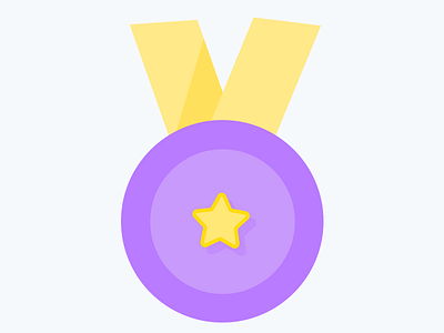 badge! award badge flat game icon illustration pastel