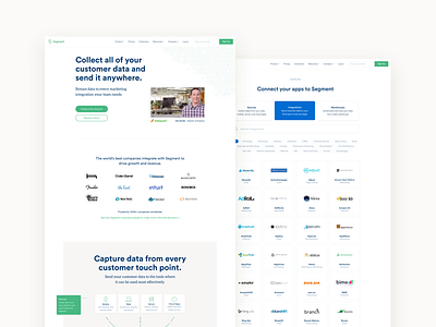 New Segment Website + Brand branding green navy website white