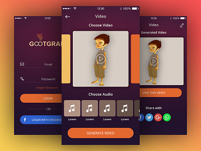 Gootgram app design gootgram nice app ui design