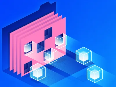 Storage Device Administration cube device flat folder icon illustration interface storage texture vector