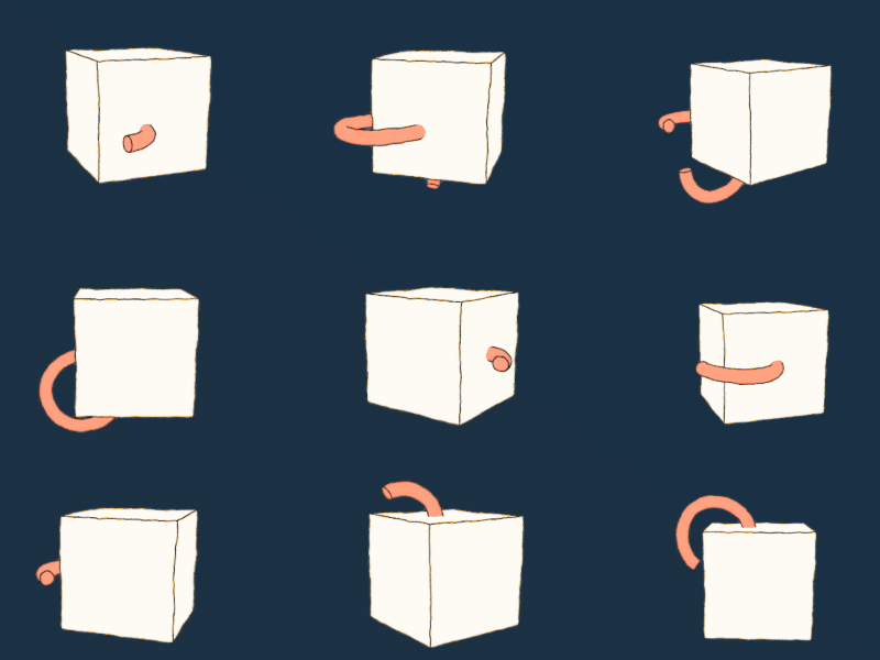WIP Wednesday 3d after effects animation box boxes cube gif illustration loop offset rotate spin