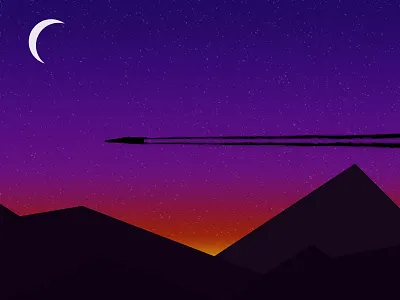 X-Wing flyby night fly landscape minimal x wing xwing