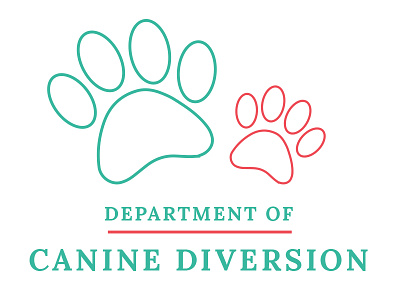 Dept Of Canine Diversion canine department diversion dog illustration infographic paw vector