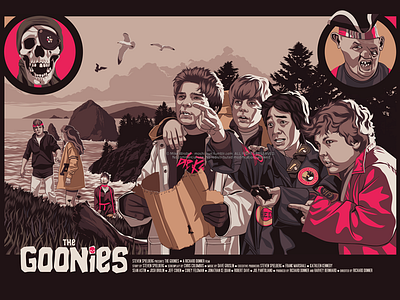 the Goonies illustration movies print