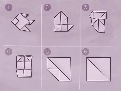 Thoughtful Communication cognition communication illustration instructions origami paper purple