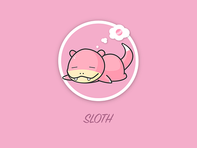 7 Deadly Sins - Sloth 7 deadly sins cute pokemon sloth vector