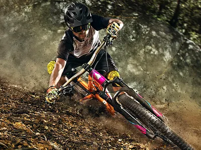 Intense Recluse downhill intense mountain mountain bike mtb photo photography retouching trail
