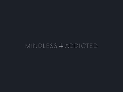 mindless + addicted logo branding cross cult identity logo typography