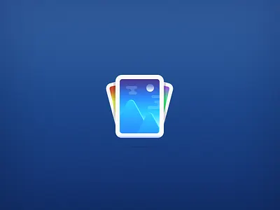 Gallery icon gallery gradient icon image moon mountain night sky