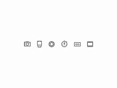 📷 Icons aperture camera editing icons iso lens photos
