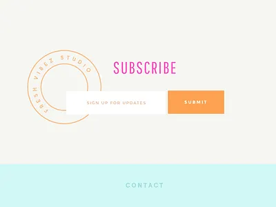 Fresh Vibez newsletter sign up form clean design fresh newsletter signup subscribe ui web design