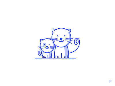 Cats cat illustration lineart monochrome