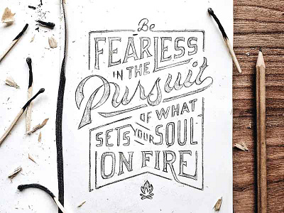 Fearless design hand lettering lettering script type typography