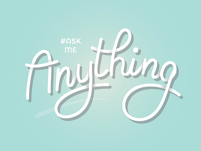 Ask me Anything illustrator logotype typography