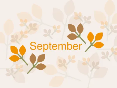 1st September autumn brown leaves orange season september vector