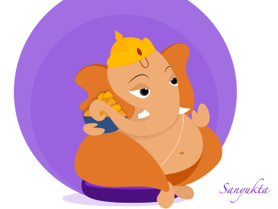 Ganesha deity elephant ganapathi ganesh god idol india purple spiritual