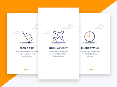 On Boarding Travel App app flat icon. ios illustration location onboarding plan status travel trip ui welcome