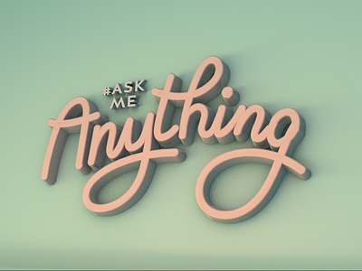 Ask me Anything logotype typography