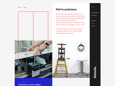 Mebella WIP grid modernist modular sketch web design