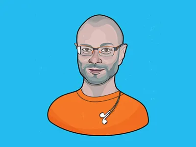 Yahav's portrait art blue coolness design facebook illustration illustrator portrait vector