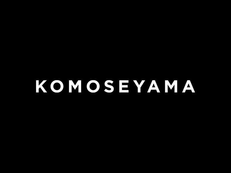 K O M O S E Y A M A branding clothing fashion identity japanese katakana logo minimalist type typography