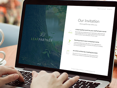LeafPartner dining card food fresh graphic design lifestyle restaurant ui ux vegetarian veggie