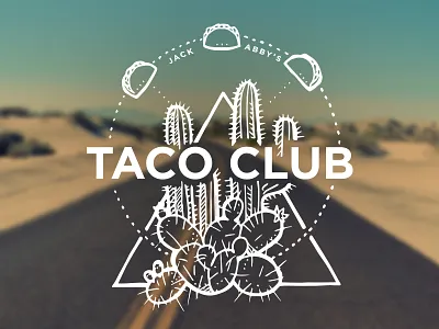 Taco Club cacti cactus design geometric illustration taco