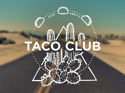 Taco Club cacti cactus design geometric illustration taco