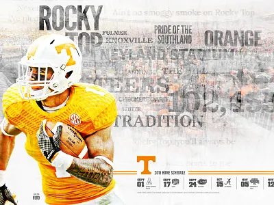 Concept Schedule Poster college poster schedule tennessee volunteers