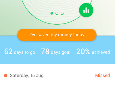 Savings Goal mobile ui