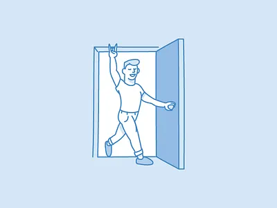 Flip apartment blue branding flexible leasing flip illustration new york city nyc product design remote startup