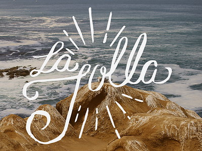 La Jolla Script hand lettering la jolla san diego script type