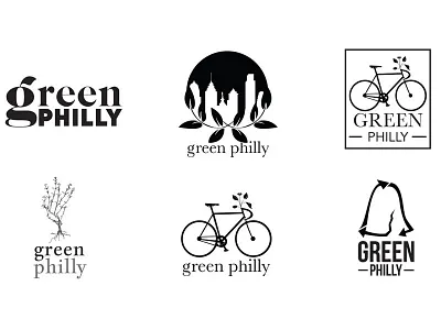 Green Philly Logo Explorations bicycle bike city environmental green logo philadelphia philly small business