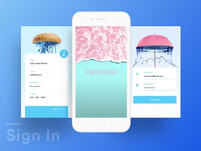 Sign In Mobile Page design layout light mobile application mobile design modern sign in ui ux