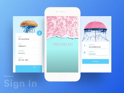 Sign In Mobile Page design layout light mobile application mobile design modern sign in ui ux