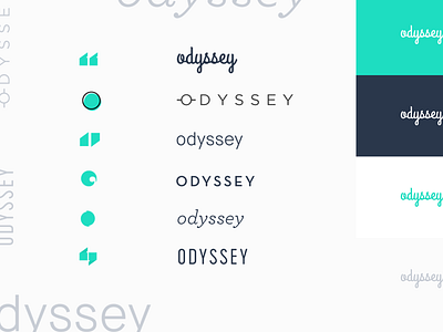 Odyssey Branding Process branding clean concept green iconography icons logo minimalist process startup typography ui