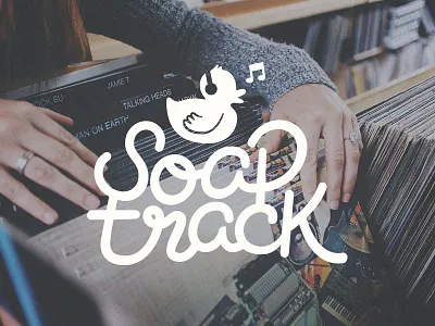 SoapTrack app duck identity lettering logo music water