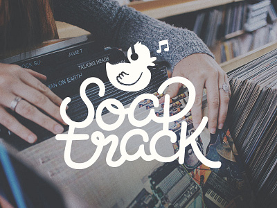 SoapTrack app duck identity lettering logo music water