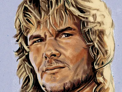 Point Break Poster advertising alternative movie poster digital film illustration movie pen and ink portrait