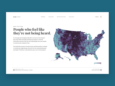 Vizz Story App colors data data visualization infographic map reading stories typography user centered