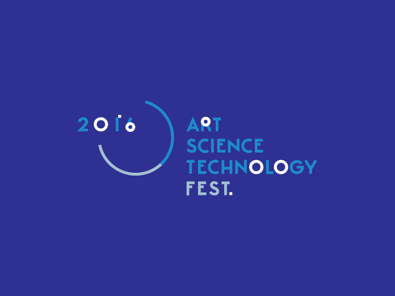 Festival Logo art blue circle festival gaming minimal science simple tech technology