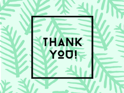 Thank you! branding design identity logo palm pattern tree type typography vector website