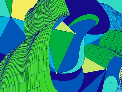 Forms abstract blue color form green pattern shape