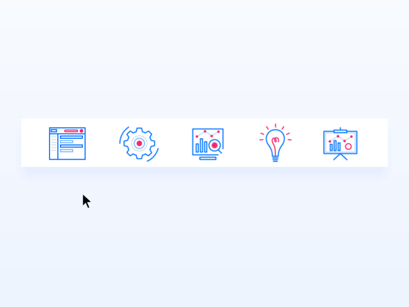 Mouse hover the icon gif，motion graph