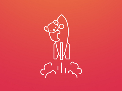 Rocket Koala design goala icon illustration illustrator koala rocket rocket koalas ftw!!!!!