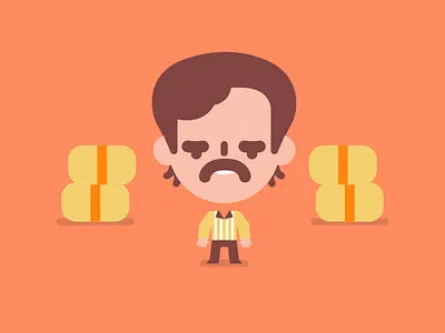 Escobar character escobar illustration narcos netflix pabloeskobar tv yellow