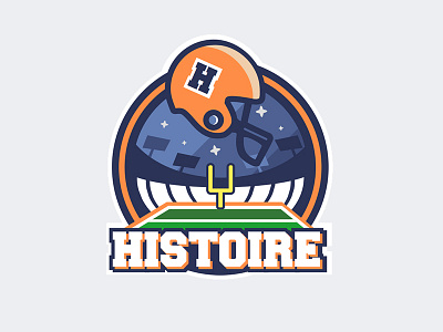 TDA Histoire - Logotype design football helmet illustration line logo logotype patch sport stadium vector