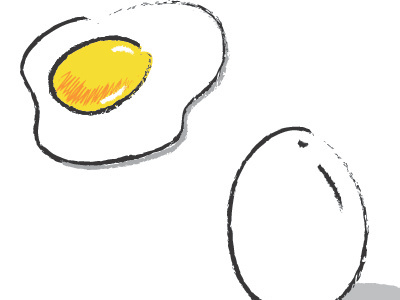 Eggs, different posture