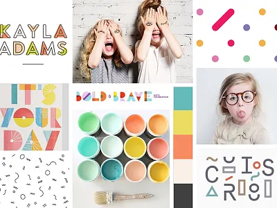 Mood board — Kids Clothing Company branding clothing fashion fun identity inspiration kids mood board