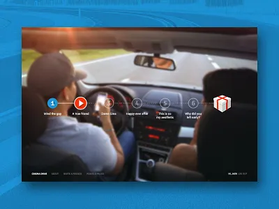 Cinema Drive application branding drink and drive driving edutainment game millennials responsive safe teenagers